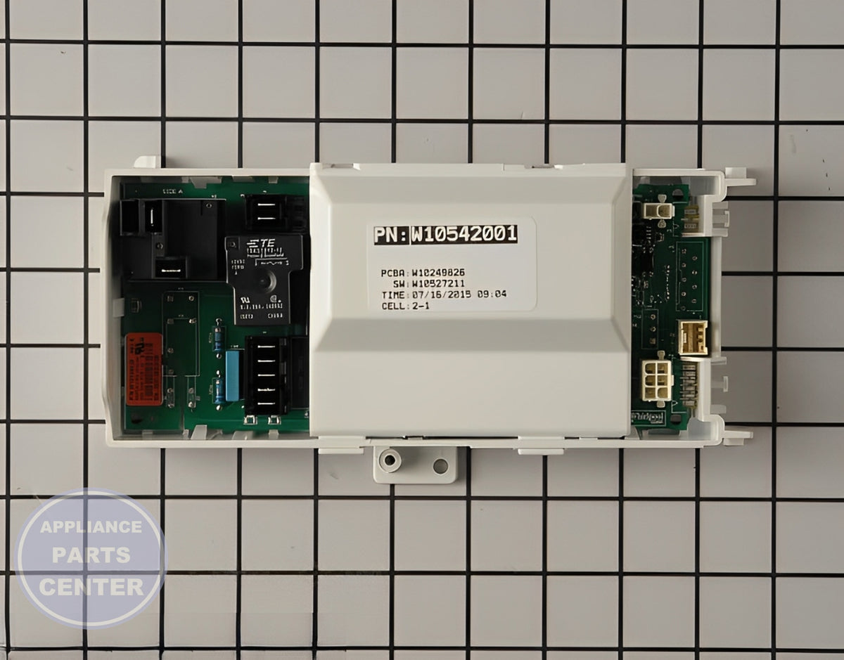 WHIRLPOOL DISHWASHER ELECTRONIC CONTROL BOARD WPW10542001 - Main view showing circuit board for Whirlpool models