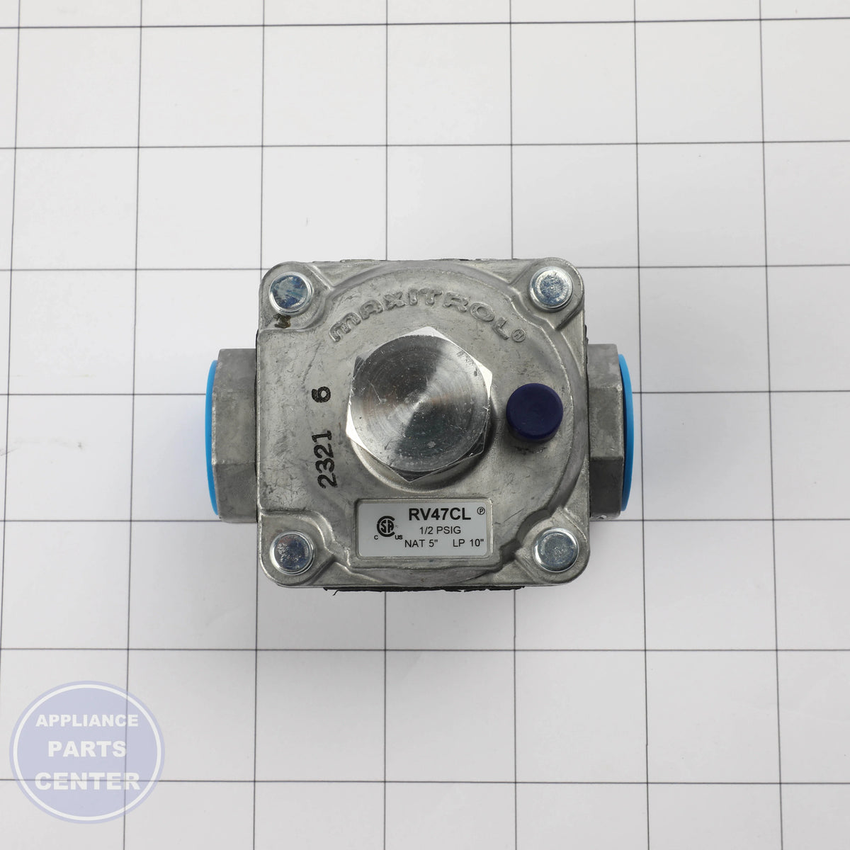 REGULATOR WPW10569189 - Side view with 100,000 BTU capacity