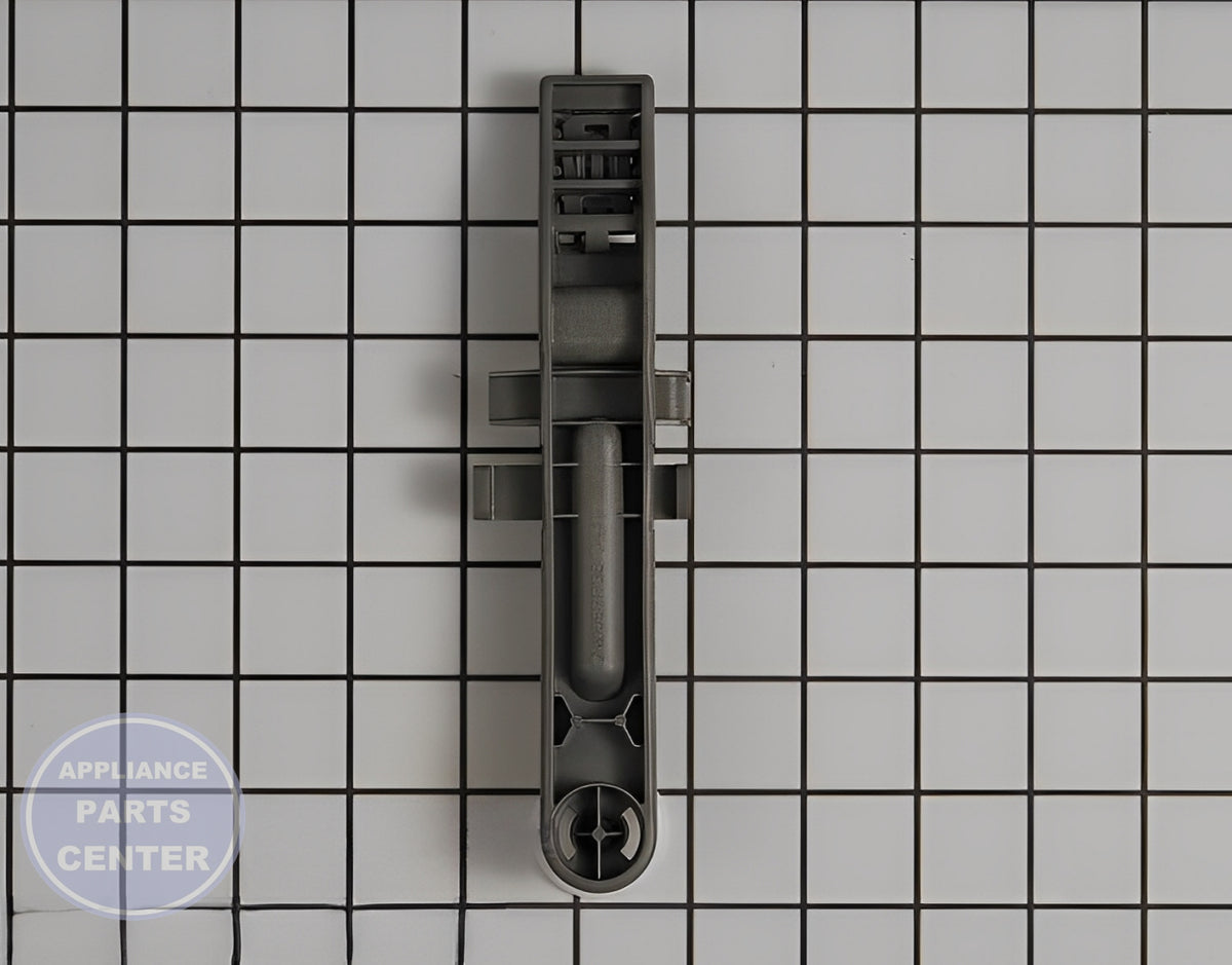 WHIRLPOOL DISHWASHER UPPER DISHRACK ROLLER ASSEMBLY WPW10571738 - Detailed view of axle, roller, shaft, and wheel