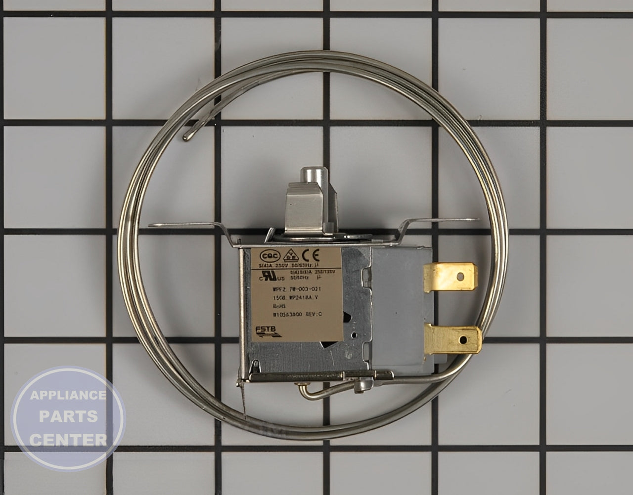 WHIRLPOOL REFRIGERATOR THERMOSTAT WPW10583800 - Main view showing precise temperature control for Whirlpool refrigerators