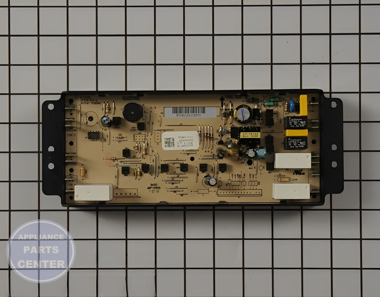 Control Board WPW10586726 - Detailed view of circuit board and timer details