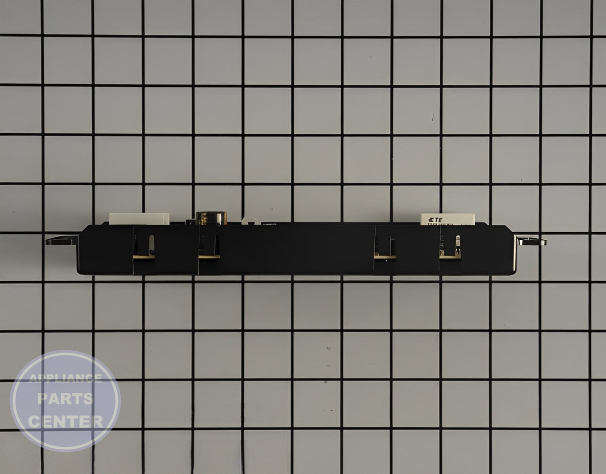 Electronic Control Board WPW10586736 - Side view with circuit board and timer specs