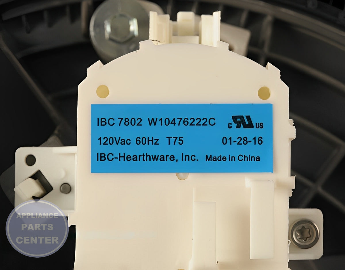 Whirlpool Dishwasher Pump WPW10605057 - Installation in WPL Dishwasher showing key mounting points