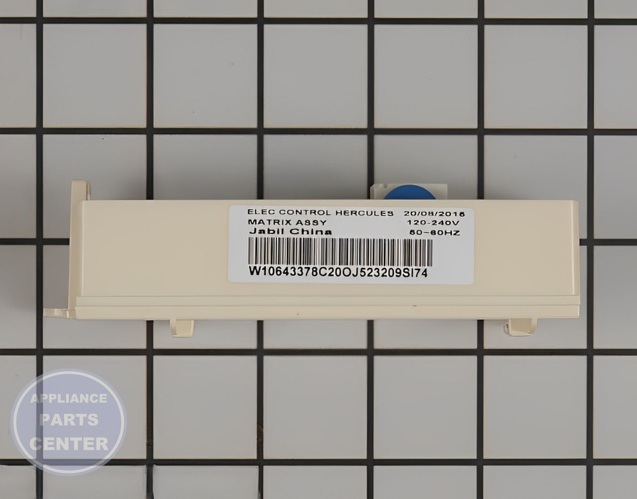 WHIRLPOOL CONTROL BOARD WPW10643378 - Main view showing temperature control panel for WPL Refrigerators