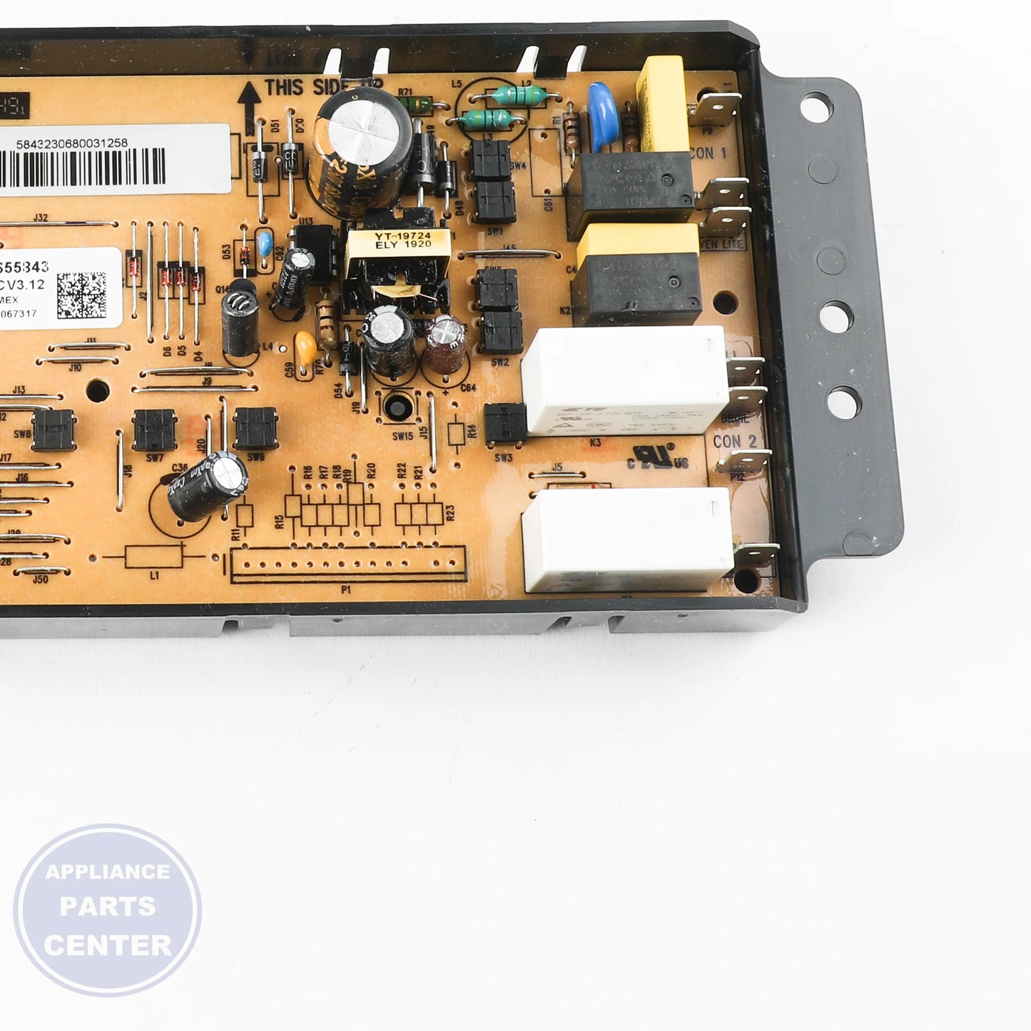 CNTRL-ELEC WPW10655843 - Side view with precise technical specs