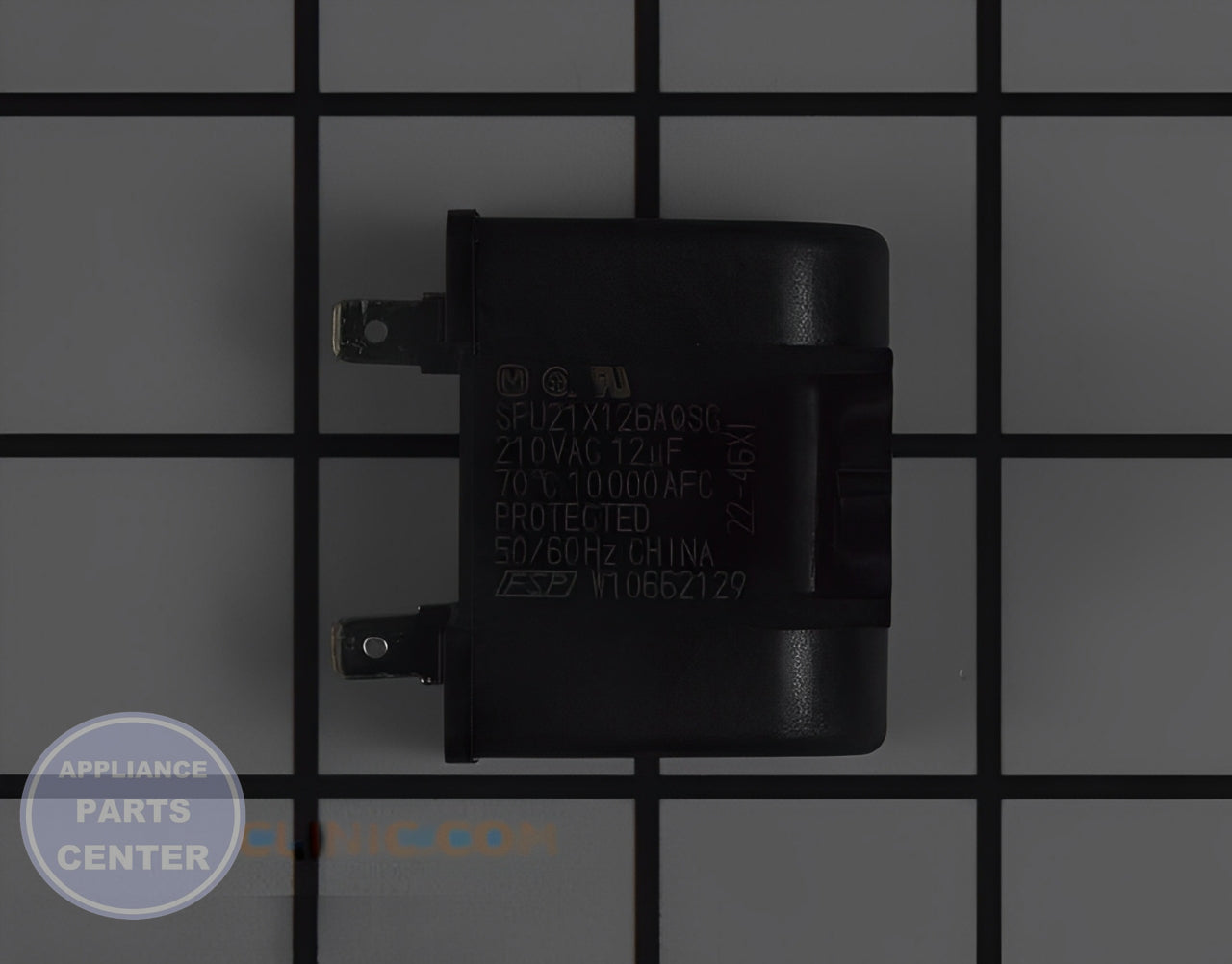 WHIRLPOOL REFRIGERATOR RUN CAPACITOR WPW10662129 - Main view showing reliable performance for C8931601, 2169136, and more