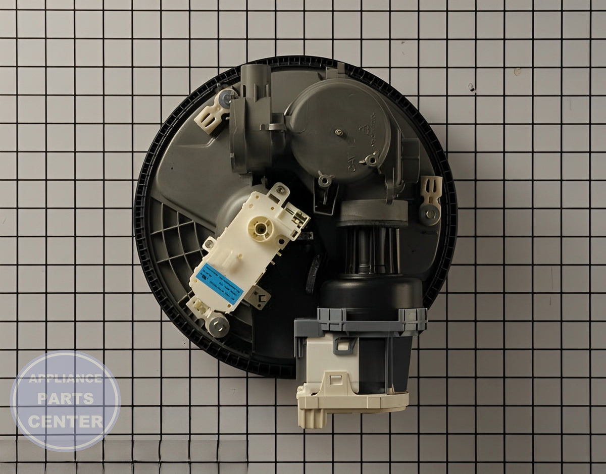 Whirlpool Pump and Motor Assembly WPW10671941 - Installation in Whirlpool dishwasher model showing key mounting points