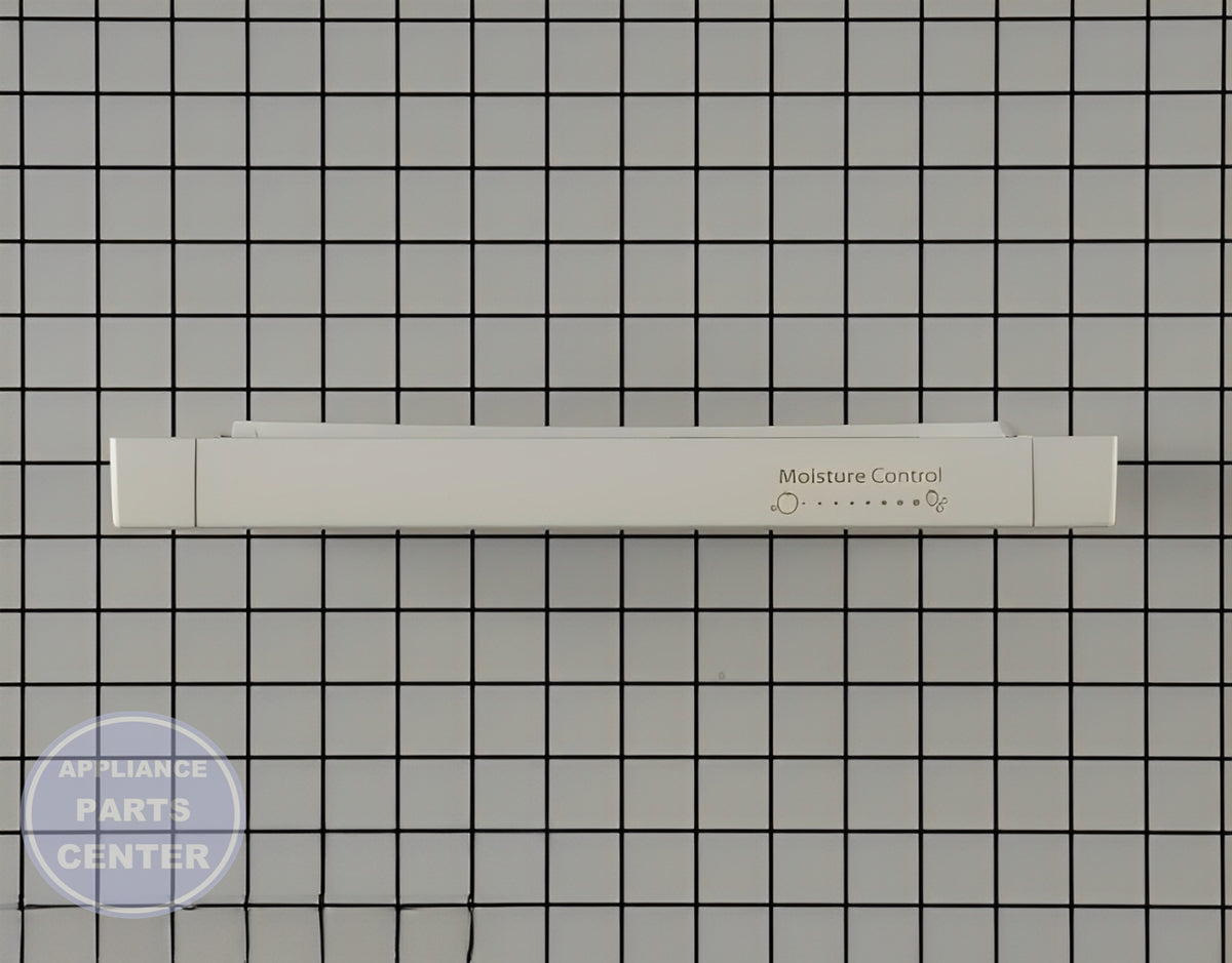 WHIRLPOOL DRAWER FRONT WPW10688114 - Side view with precise measurements