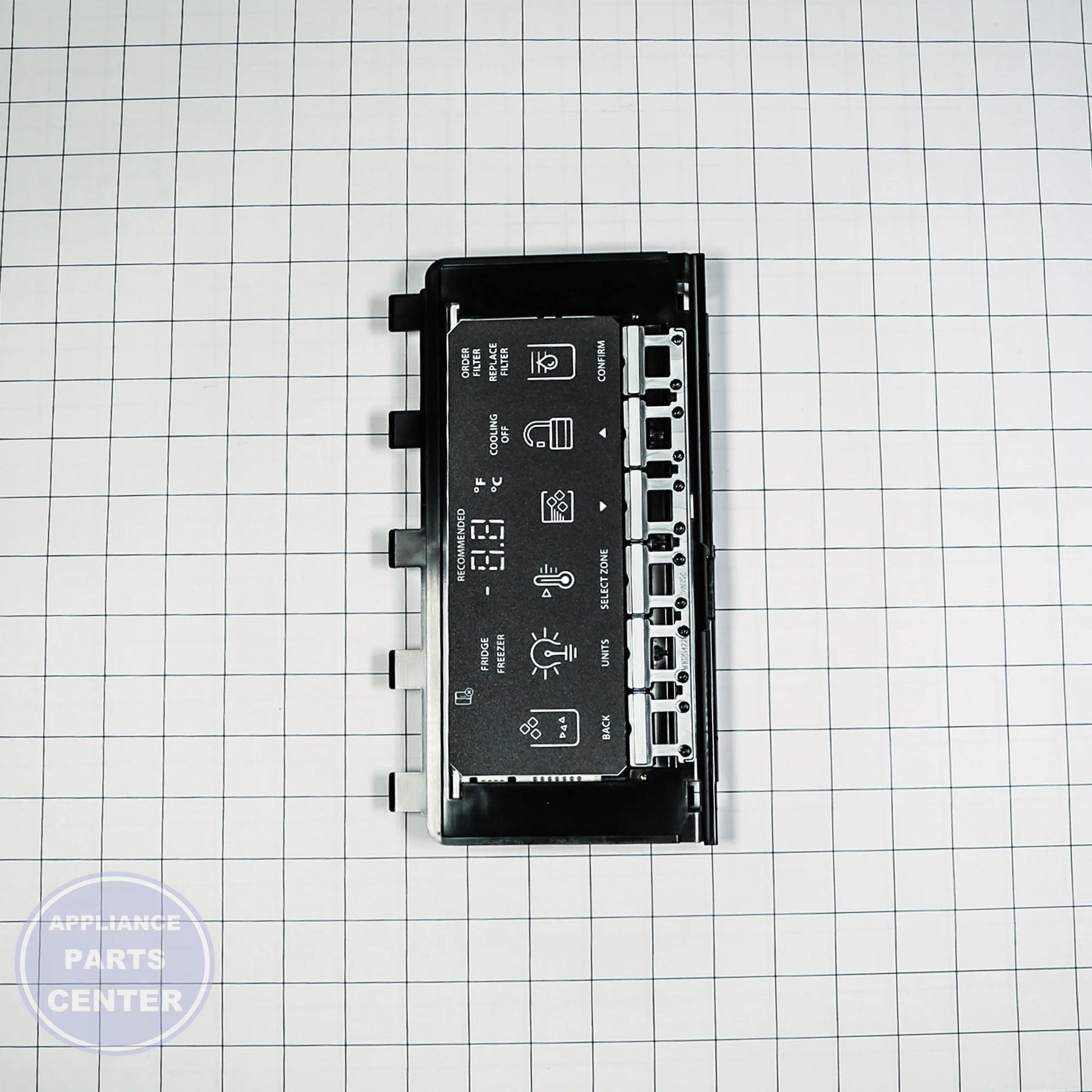 WPL CNTRL-ELEC WPW10714049 - Installation in WPL Refrigerator showing key mounting points