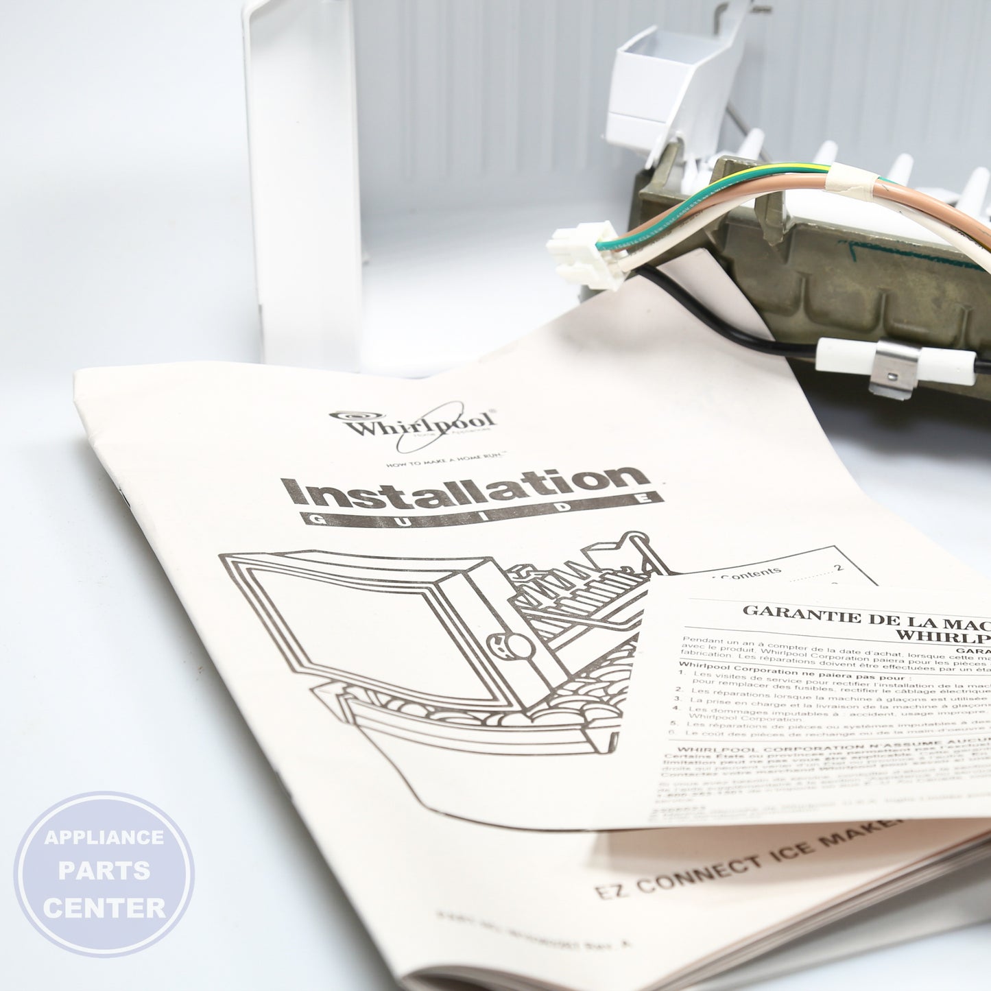 WPL ICEMAKER WPW10715709 - Installation in specific model showing key mounting points