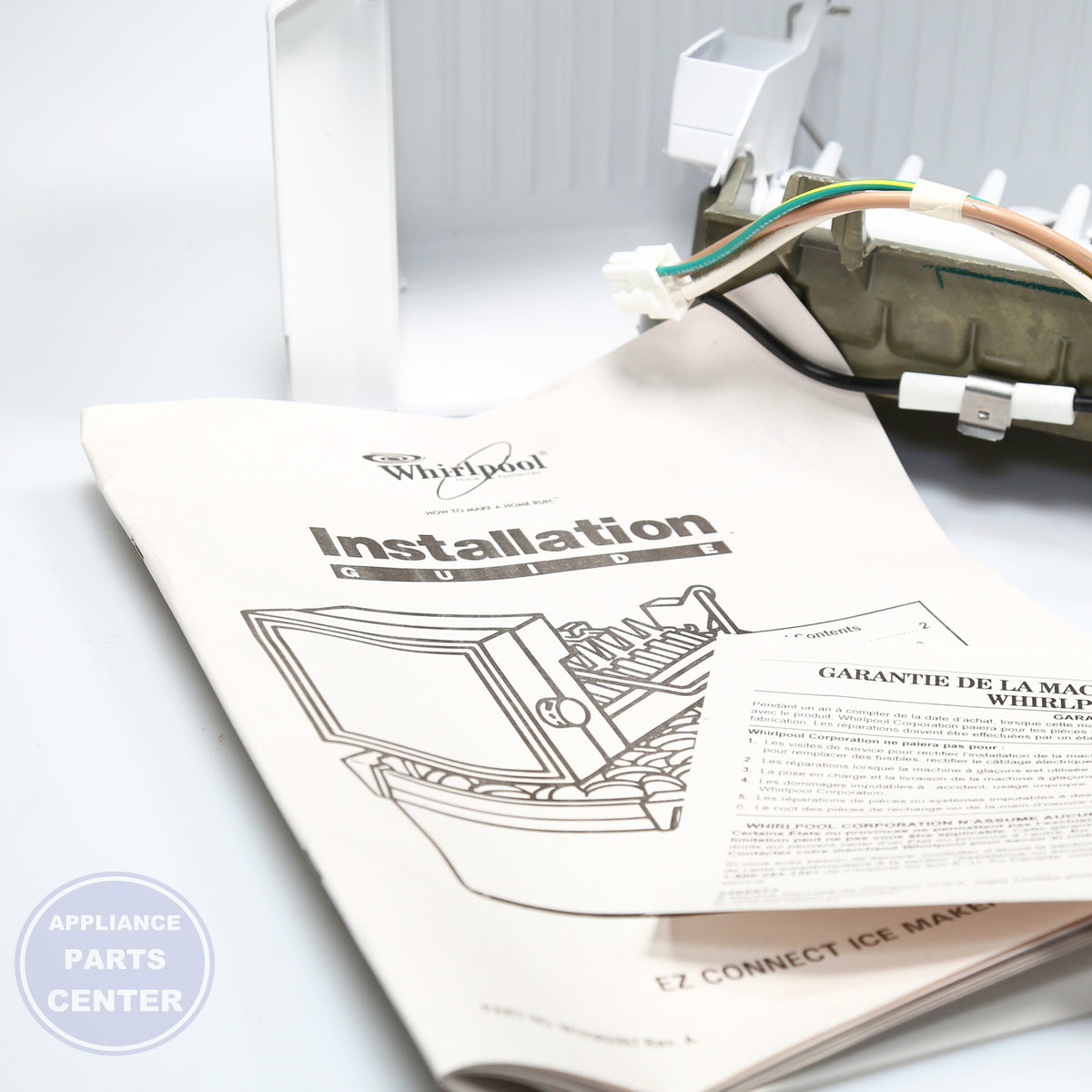 WPL ICEMAKER WPW10715709 - Installation in specific model showing key mounting points