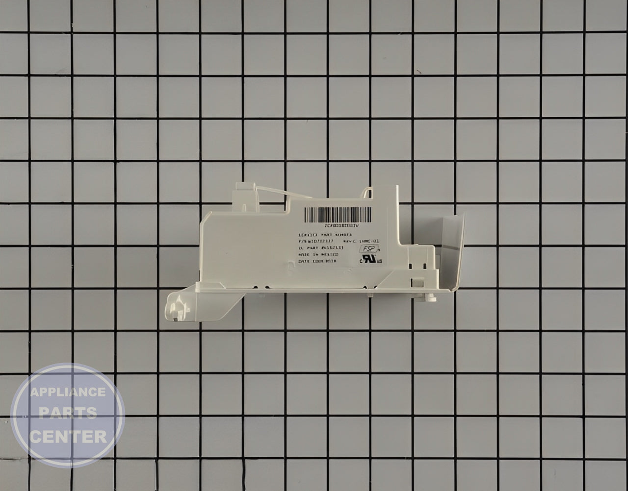 CNTRL-ELEC WPW10732327 - Side view with circuit board dimensions