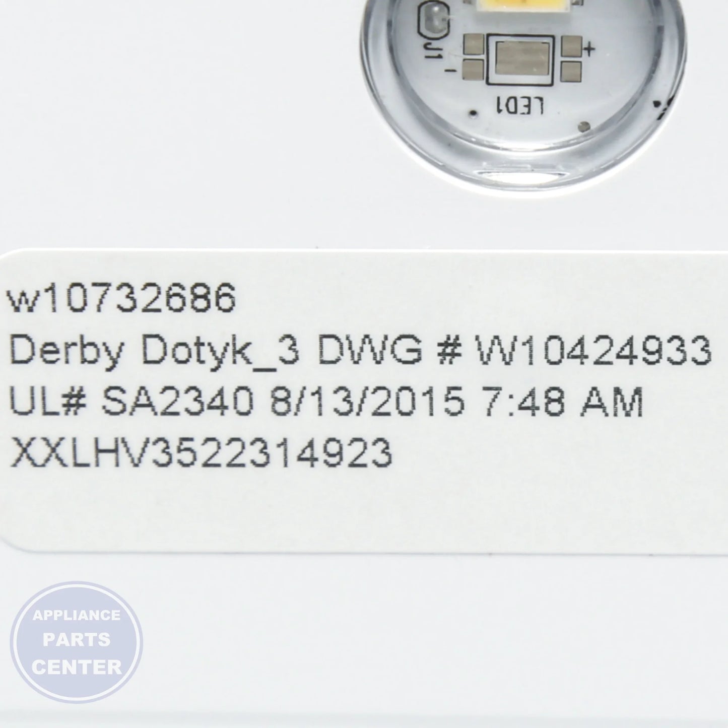 COVER WPW10732686 - Detailed view of high-quality material