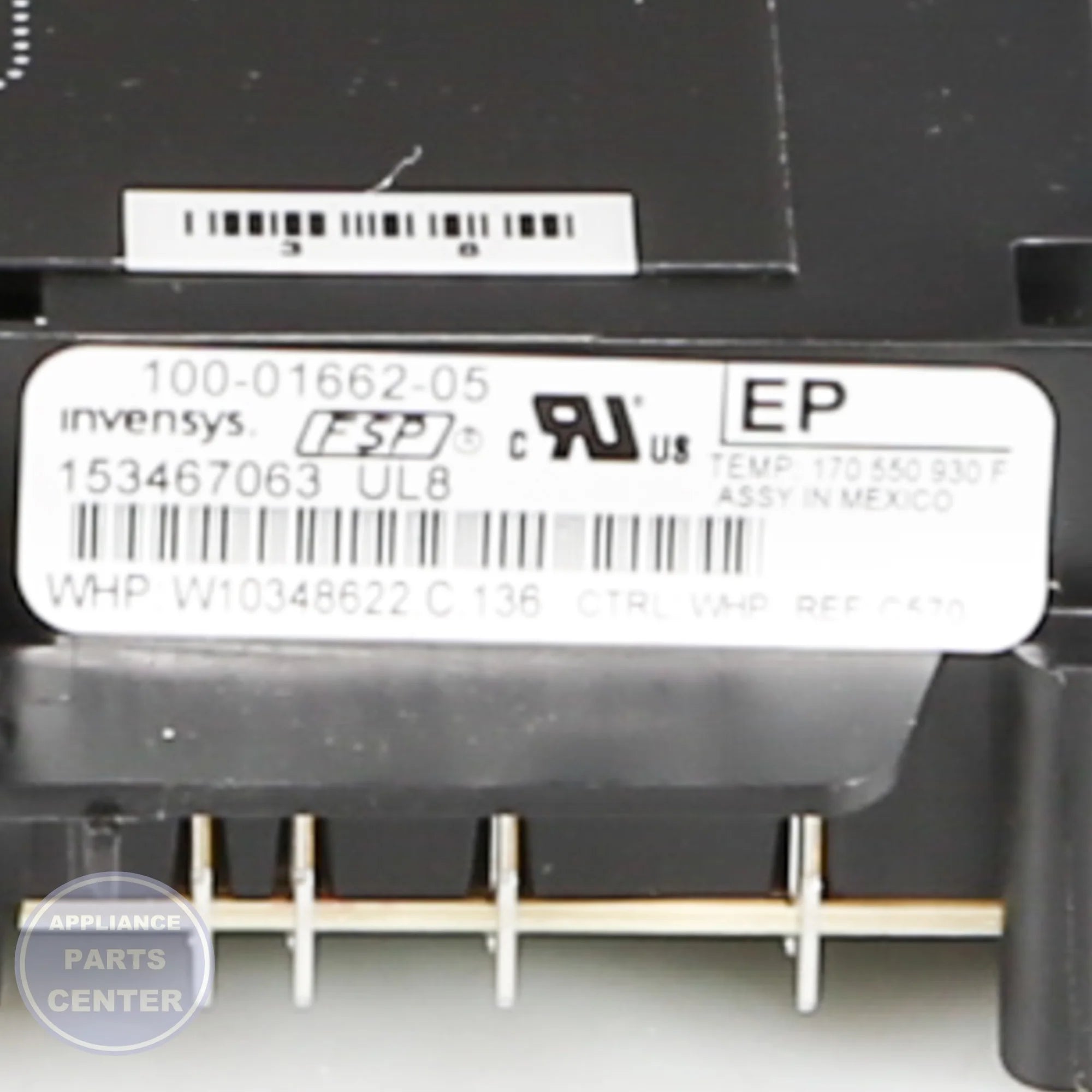 WPL CNTRL-ELEC WPW10734612 - Installation in specific model showing key mounting points