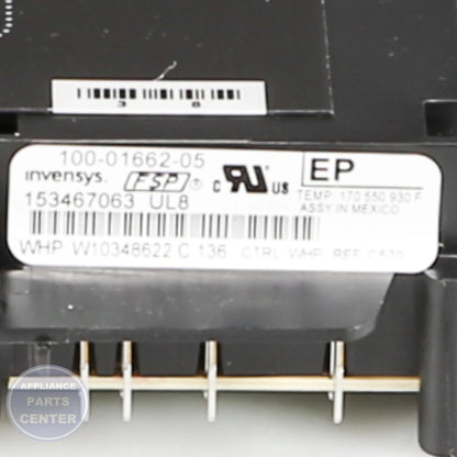 WPL CNTRL-ELEC WPW10734612 - Installation in specific model showing key mounting points