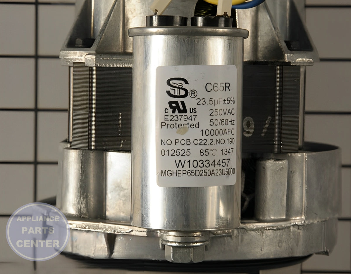 WHIRLPOOL CIRCULATION PUMP AND MOTOR WPW10757217 - Installation in WPL Dishwasher showing key mounting points