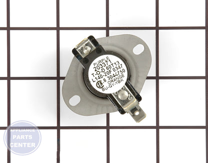 WHIRLPOOL DRYER CYCLING THERMOSTAT WPY304475 - Main view showing temperature control for WPL Dryer models