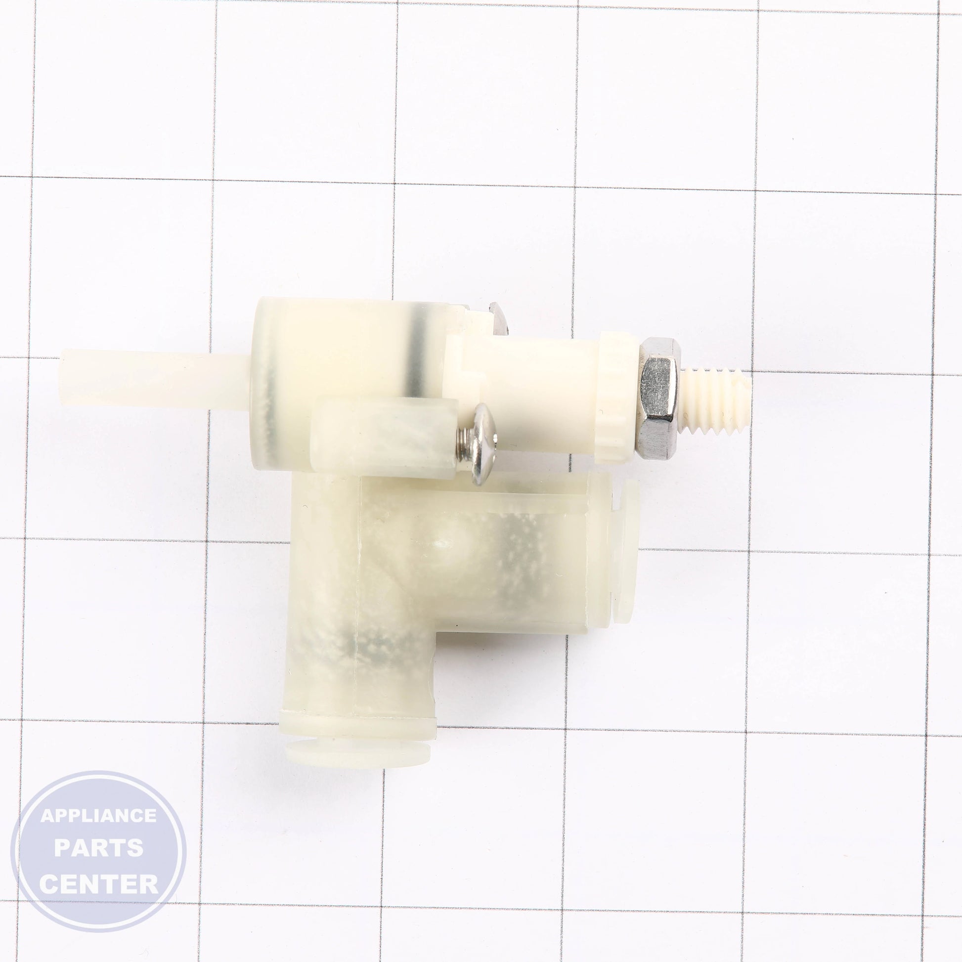 CONTROL FLOW SS ASM WR01X24982 - Side view with precise technical specifications