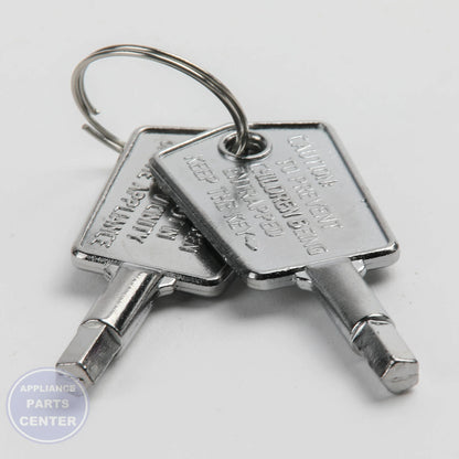 GEH DOOR KEY WR01X28053 - Installation in GFE26JMMES showing key mounting points