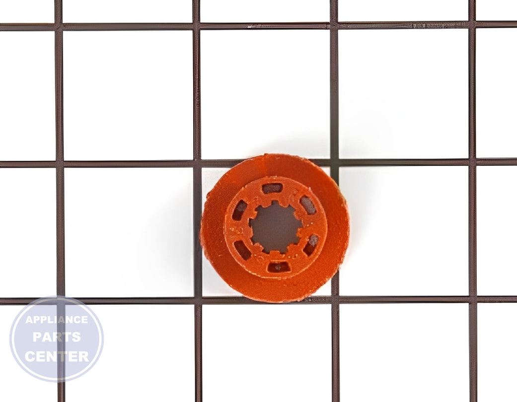 GE REFRIGERATOR EVAPORATOR FAN GROMMET WR02X12008 - Main view showing durable support for various GE refrigerator models