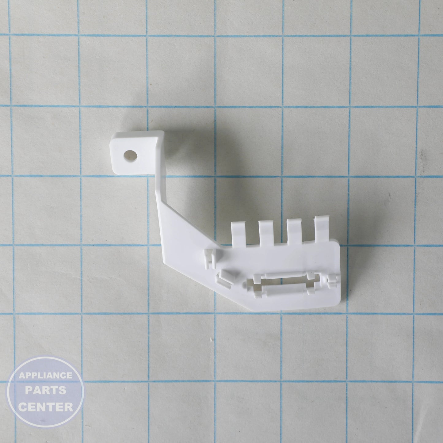 BRACKET IM REED SW WR02X13465 - Side view with precise measurements and specs