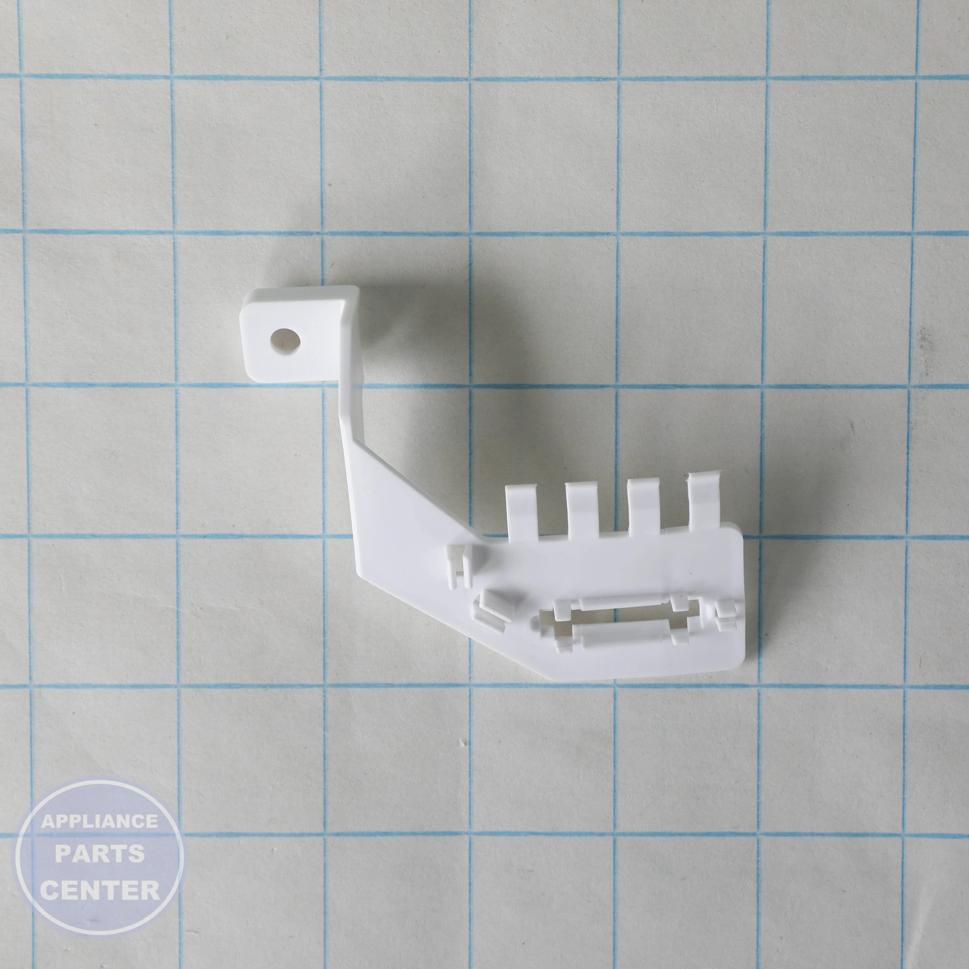 BRACKET IM REED SW WR02X13465 - Side view with precise measurements and specs