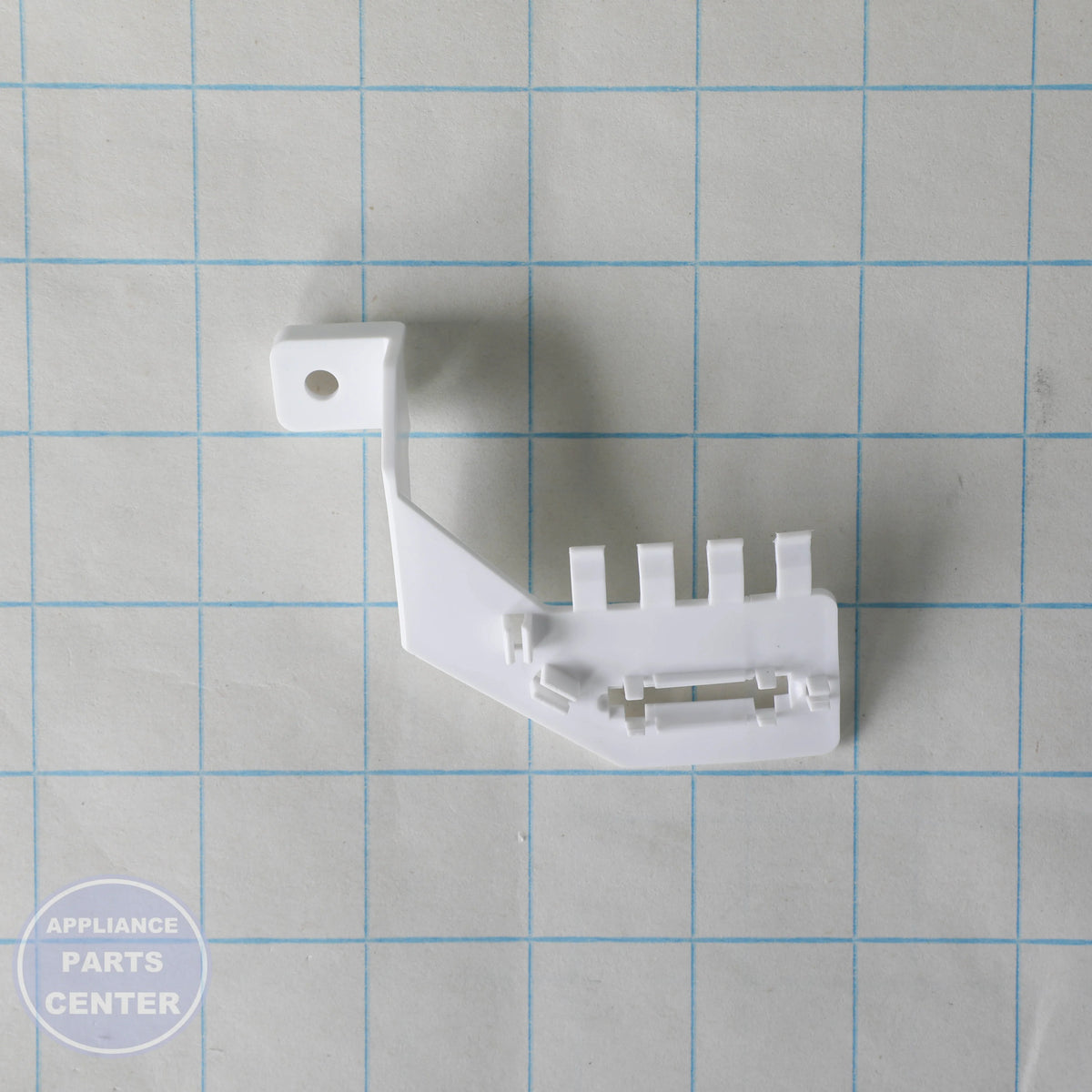 BRACKET IM REED SW WR02X13465 - Side view with precise measurements and specs