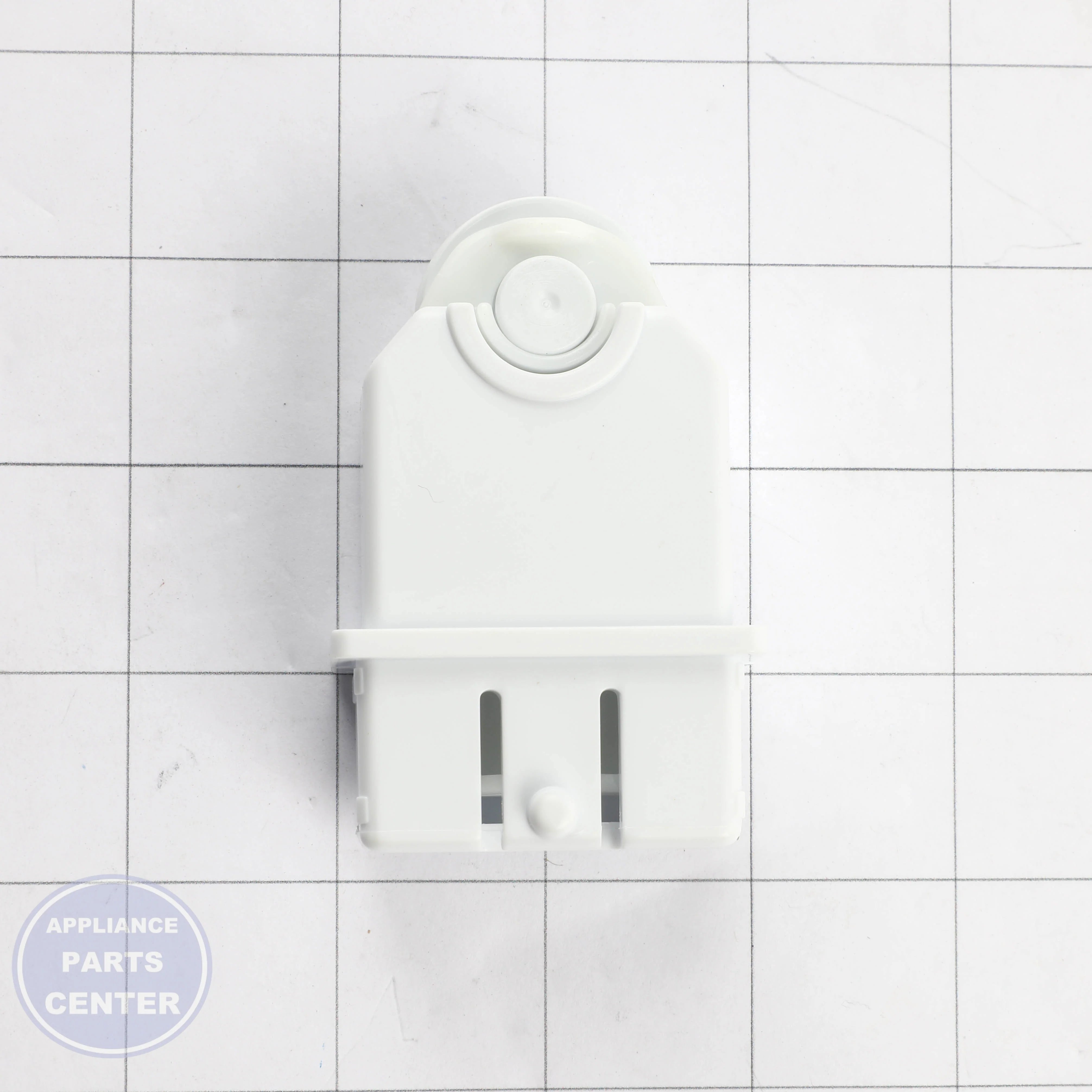 GEH WHITE FREEZER UPPER BASKET ROLLER WR02X36806 - Installation in specific model showing easy mounting points