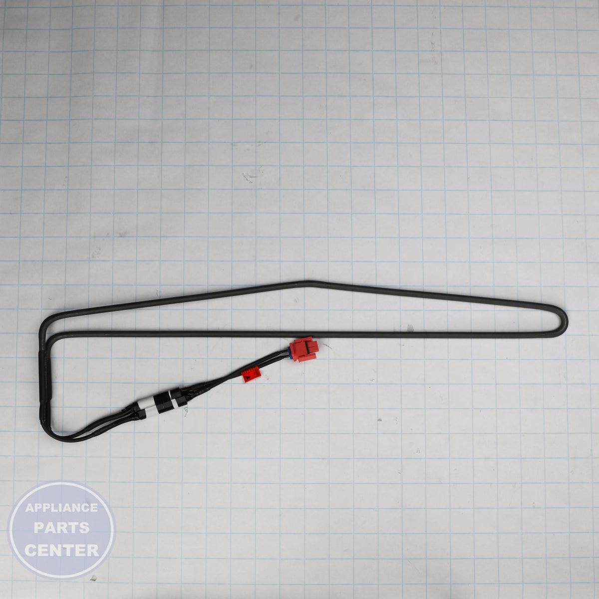 HEATER DEF ASM WR09X24623 - Side view with precise heating measurements
