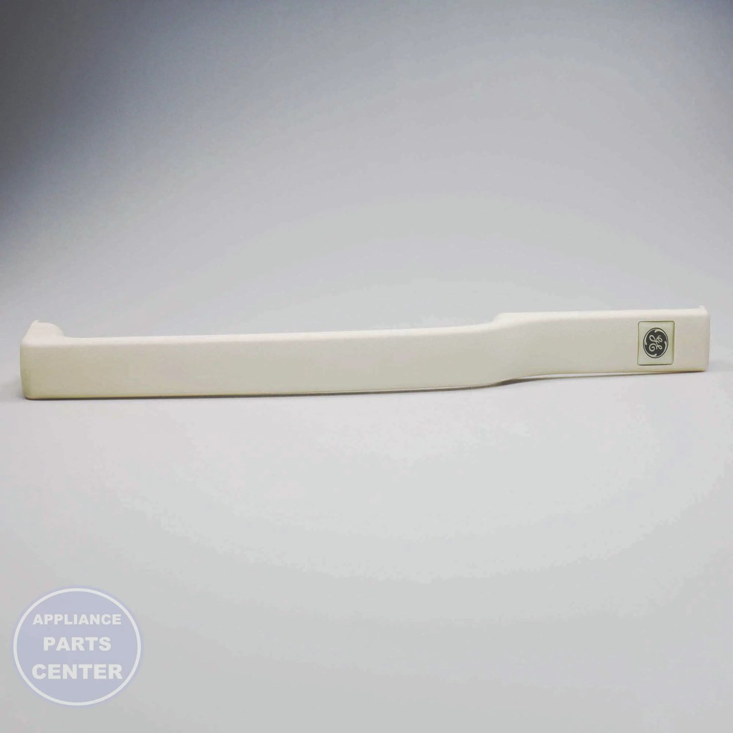 GEH REFRIGERATOR FREEZER HANDLE - BISQUE WR12X10453 - Installation in specific GEH model showing mounting points