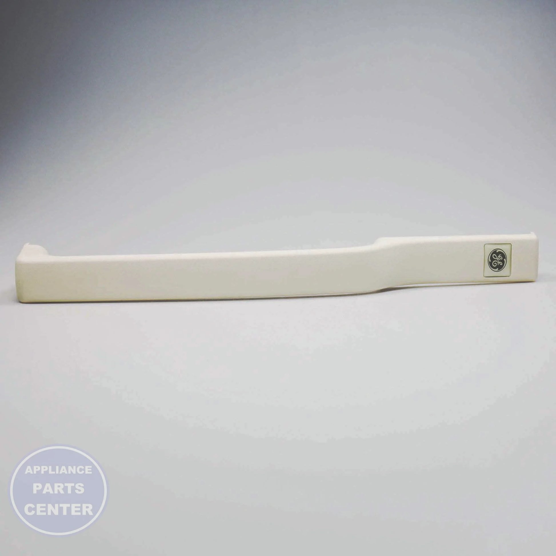 GEH REFRIGERATOR FREEZER HANDLE - BISQUE WR12X10453 - Installation in specific GEH model showing mounting points