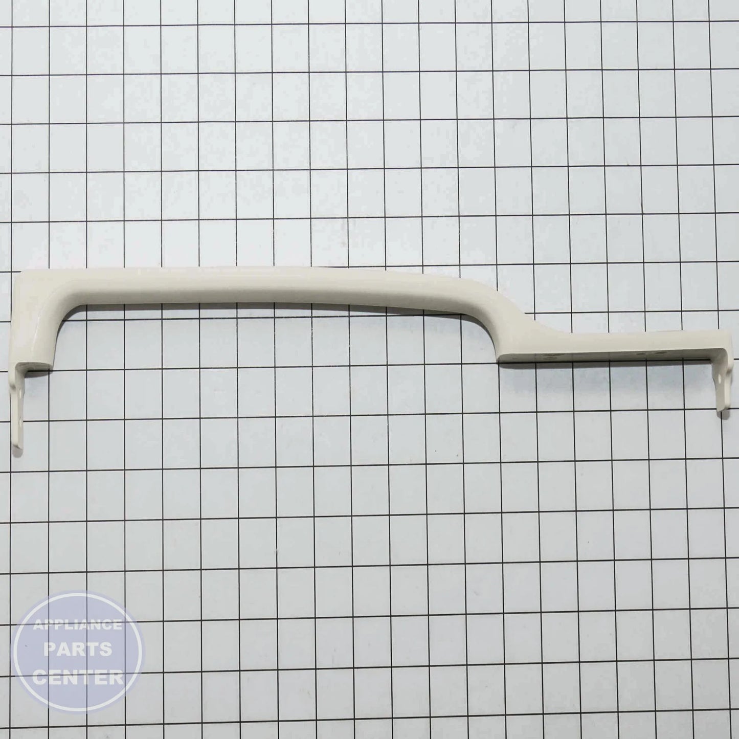 GEH REFRIGERATOR FREEZER HANDLE - BISQUE WR12X10453 - Installation in specific GEH model showing mounting points