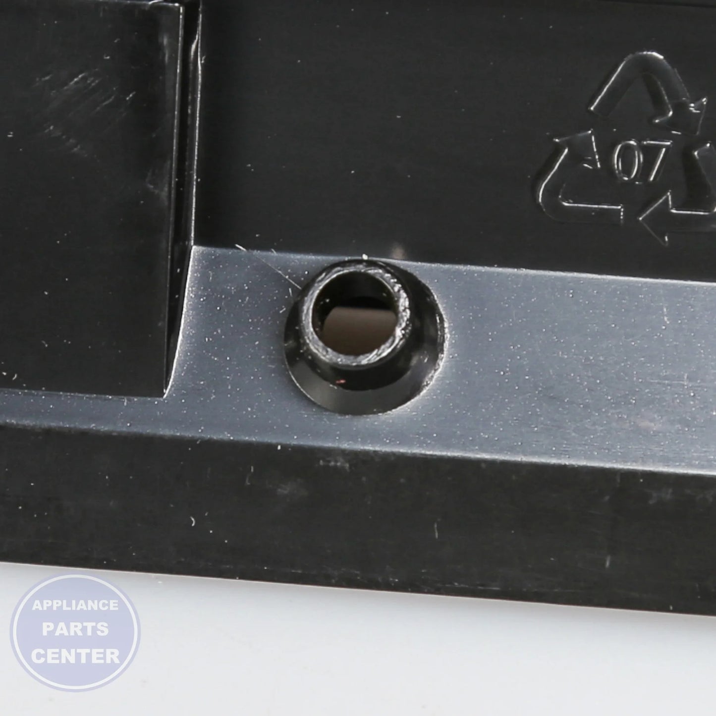 REFRIGERATOR HANDLE WR12X10985 - Side view with durable grip and measurements