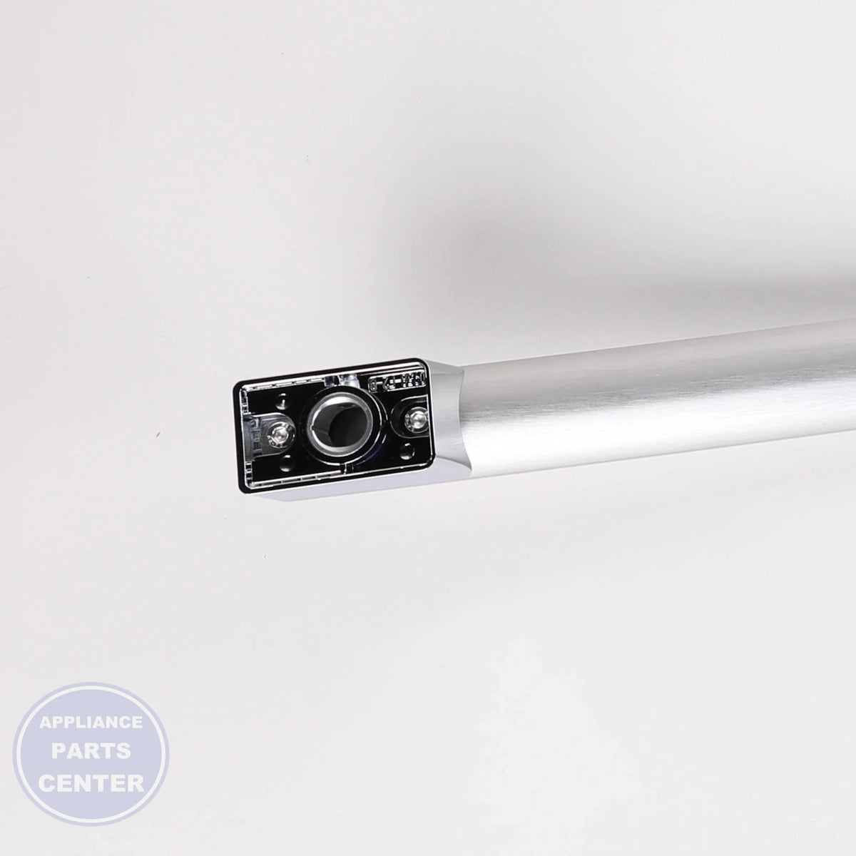 GEH STAINLESS DRAWER HANDLE W/ PROFILE BADGE - Main view showing sleek design for GEH Refrigerator models