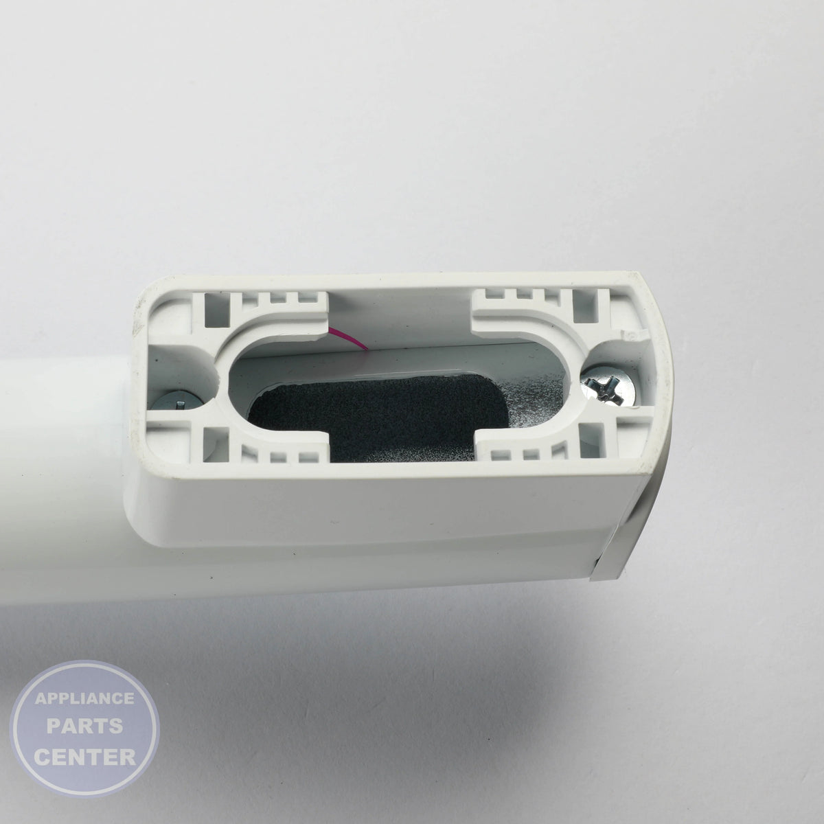 WHITE FREEZER DOOR HANDLE WR12X34307 - Detailed view of sturdy construction