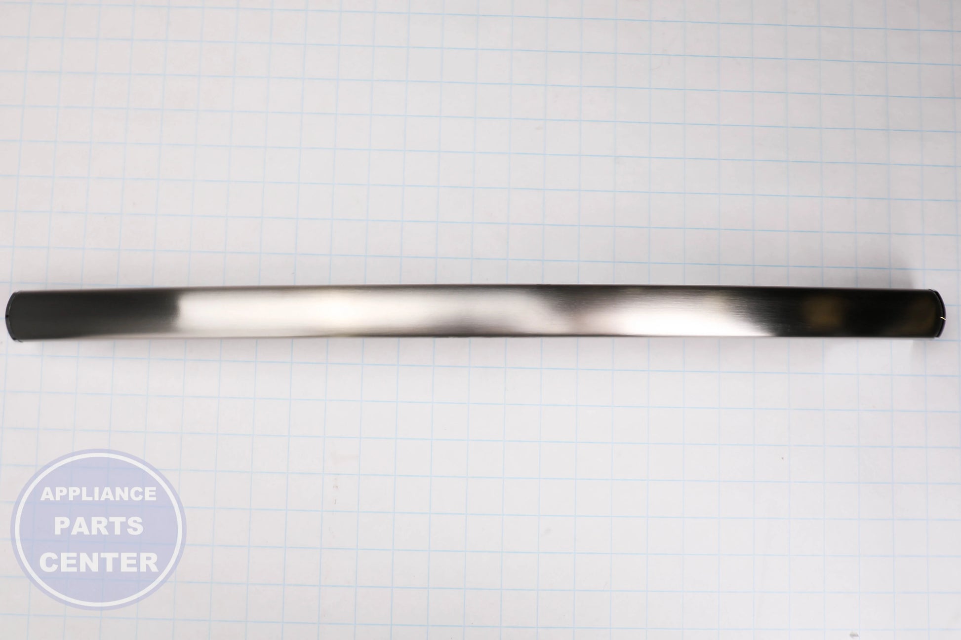 SS FREEZER DOOR HANDLE WR12X34311 - Side view with precise measurements for perfect fit
