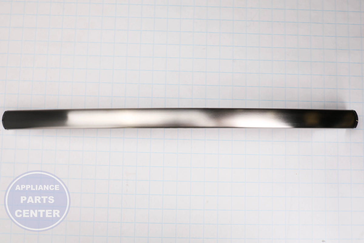 SS FREEZER DOOR HANDLE WR12X34311 - Side view with precise measurements for perfect fit