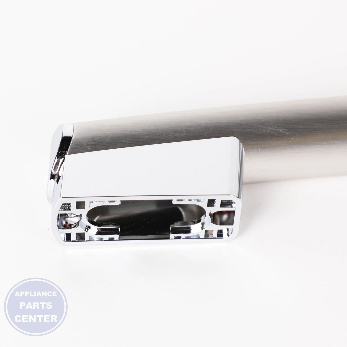 GEH SS FREEZER DOOR HANDLE WR12X34311 - Installation in GEH model showcasing secure mounting points