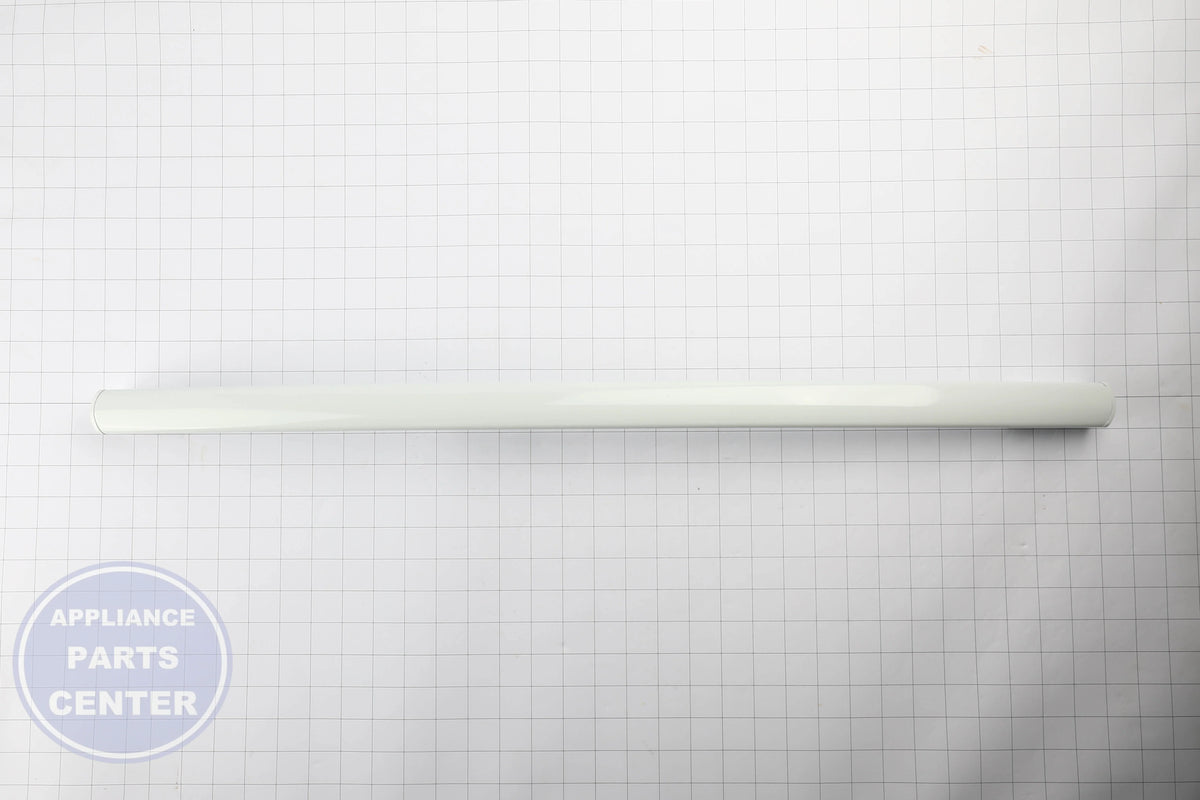 GEH WHITE FREEZER DOOR HANDLE WR12X34316 - Installation in GEH refrigerator showing key mounting points