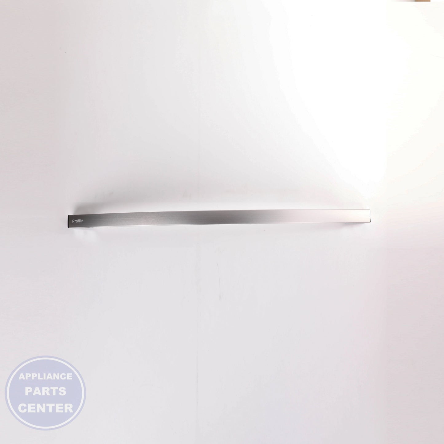 STAINLESS PROFILE FREEZER HANDLE WR12X34828 - Detailed view of durable stainless steel construction