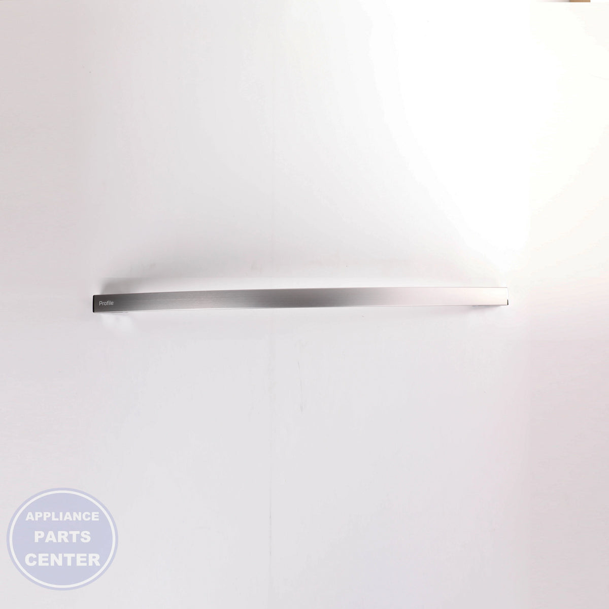 STAINLESS PROFILE FREEZER HANDLE WR12X34828 - Detailed view of durable stainless steel construction