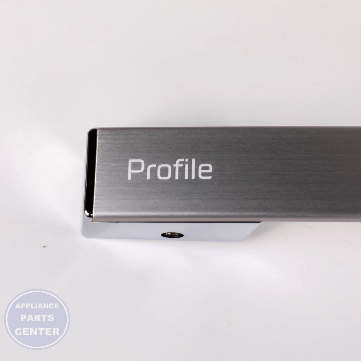 GEH STAINLESS PROFILE FREEZER HANDLE WR12X34828 - Installation in GEH model showcasing easy mounting points