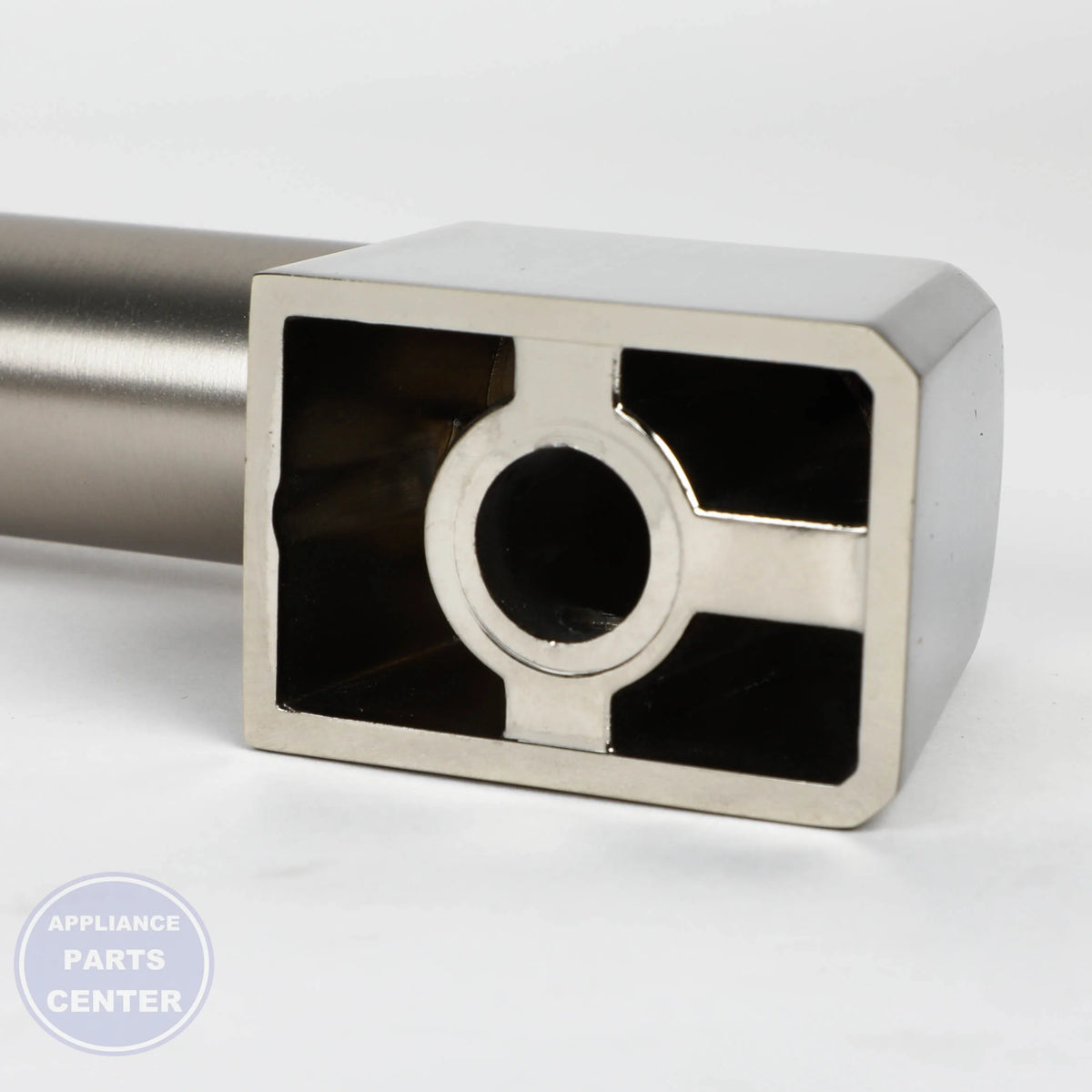 GEH BRUSHED STAINLESS REFRIGERATOR HANDLE WR12X40046 - Installation in GEH model, highlighting key mounting points