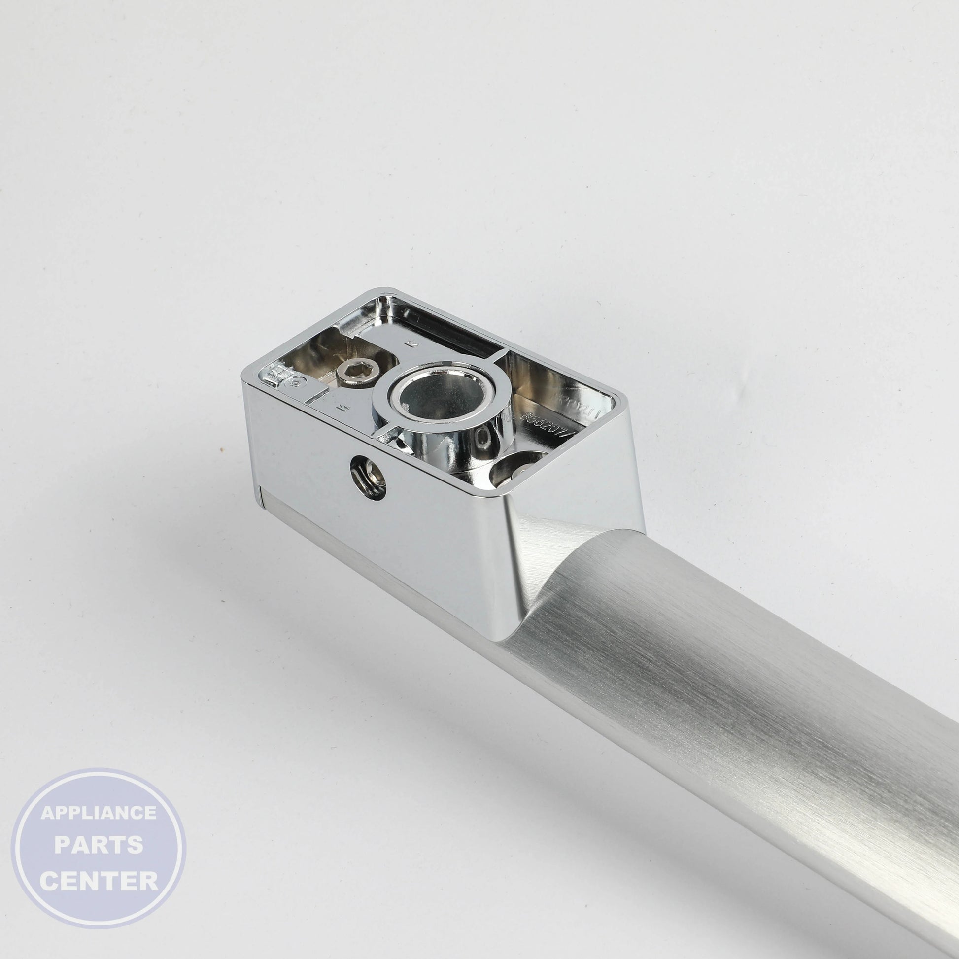 GEH STAINLESS DOOR IN DOOR HANDLE WR12X42267 - Installation in GEH Refrigerator showing easy mounting points