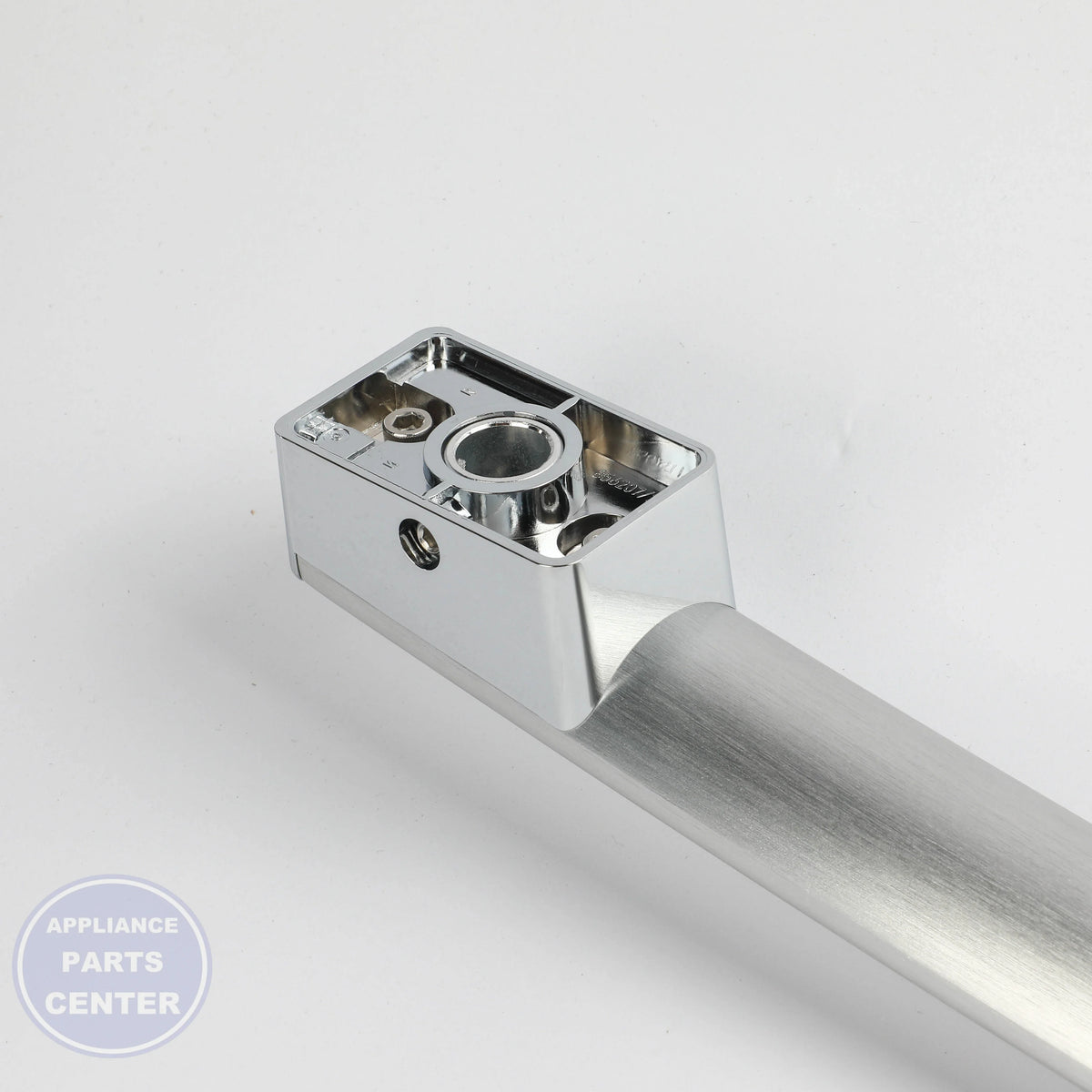 GEH STAINLESS DOOR IN DOOR HANDLE WR12X42267 - Installation in GEH Refrigerator showing easy mounting points