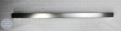STAINLESS REFRIGERATOR HANDLE WR12X42268 - Side view with precise measurements