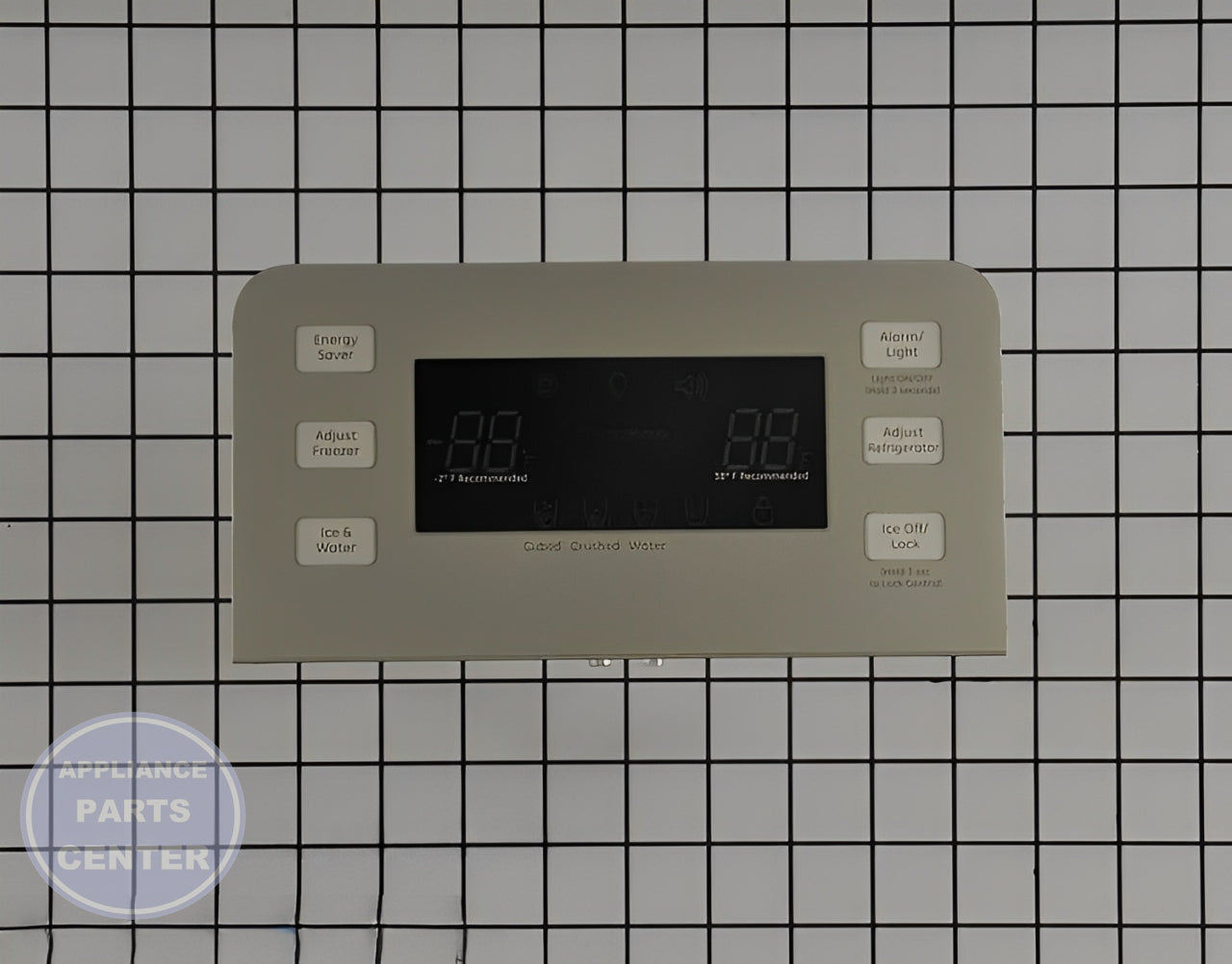 GE Dispenser Control Board WR13X10888 - Main view showing control features for GE and Samsung models