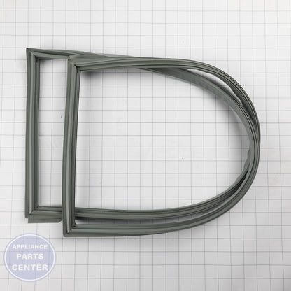 REFER COMPARTMENT DOOR SEAL ASSEMBLY WR14X28487 - Side view with precise measurements for ideal fit