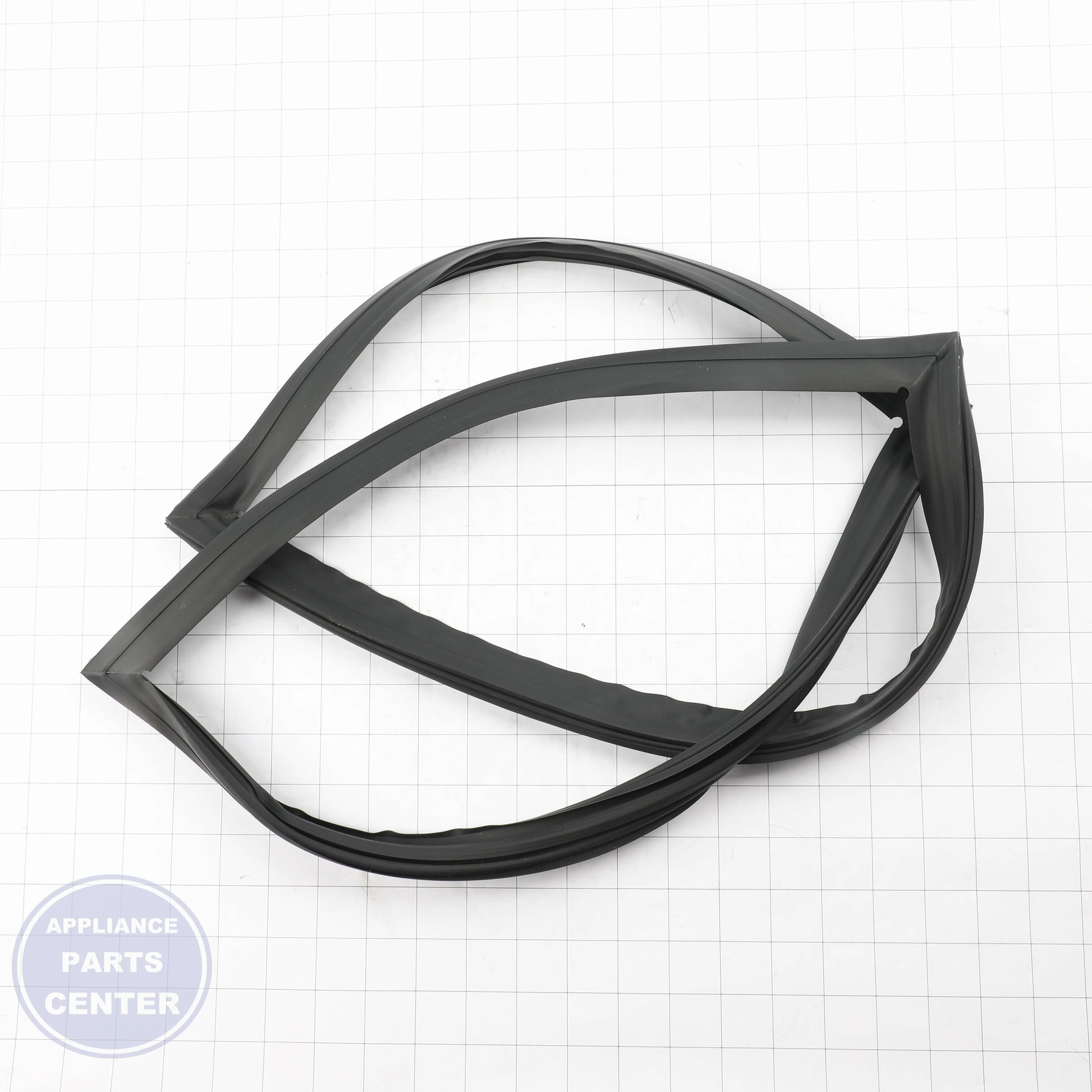 REFRIGERATOR - FREEZER DOOR GASKET BLACK WR14X29278 - Side view with precise measurements