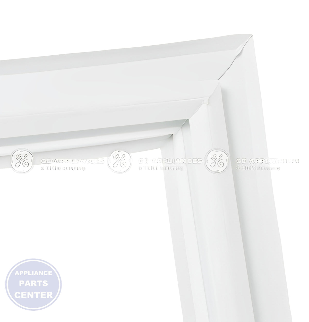 GE REFRIGERATOR FREEZER DOOR GASKET WHITE WR14X29358 - Side view with specific measurements